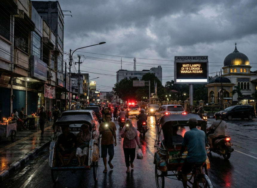 Kota Medan Diterpa Isu Mati Lampu di 19 Lokasi, Warga Resah dan Aktivitas Terganggu